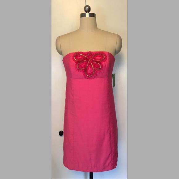 Lilly Pulitzer Dresses & Skirts - Lilly Pulitzer Bowen Pink Strapless Dress 4